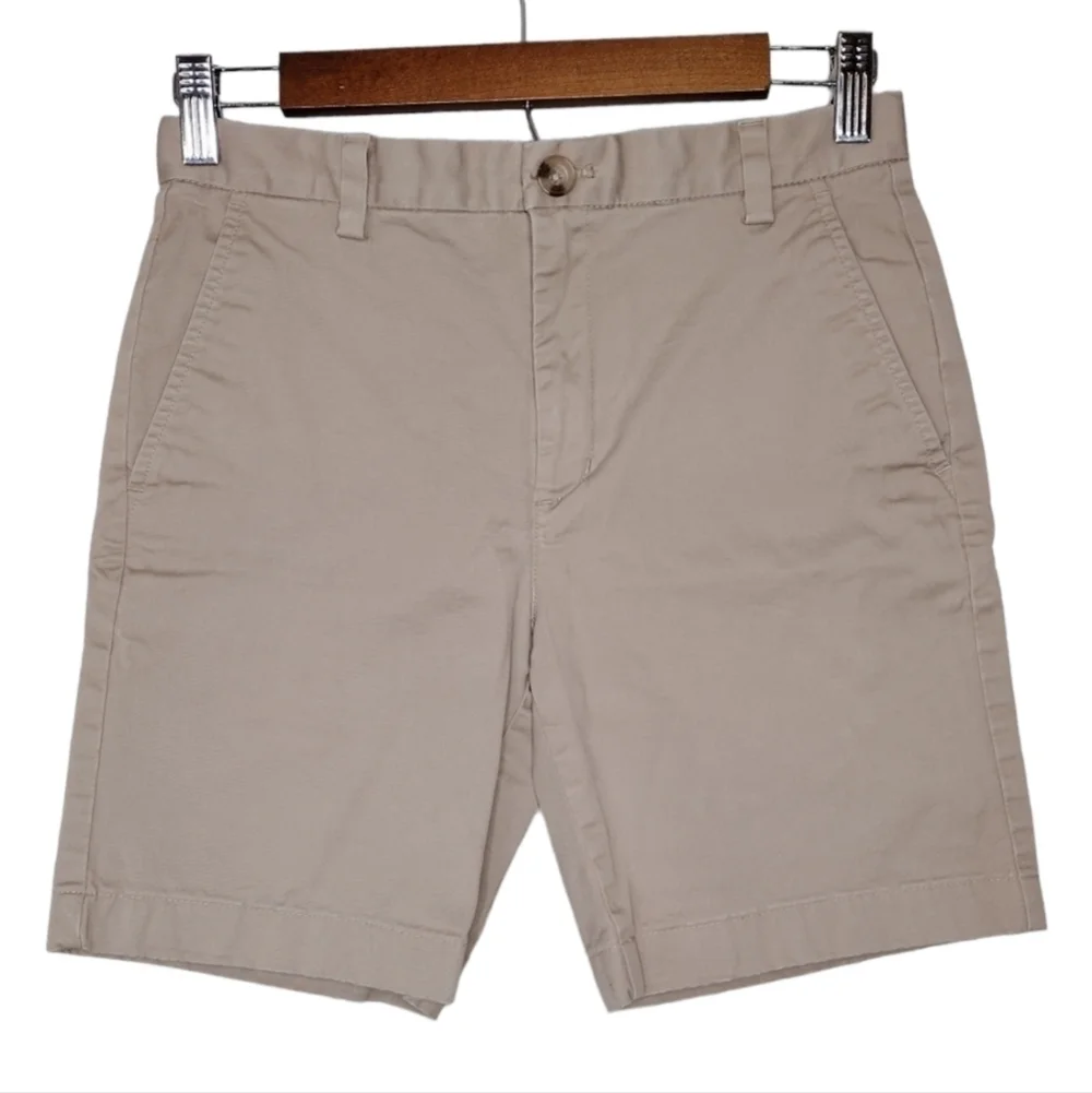 Vineyard Vines Boy's Preppy Casual Neutral Tan Outdoors Flat Front Short Size 16